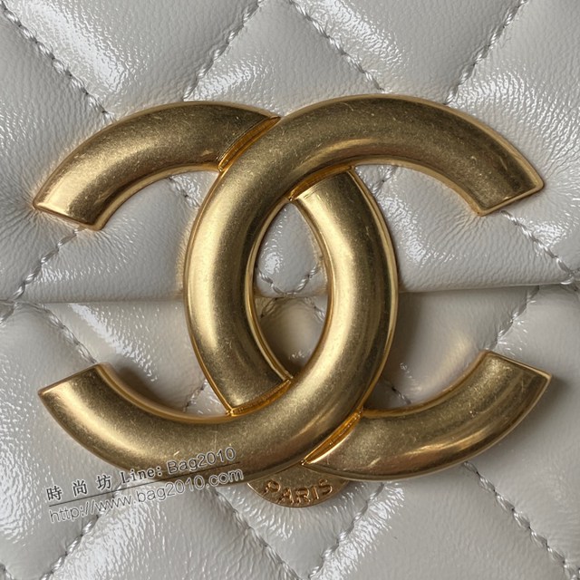 Chanel專櫃新款23p大logo鏈條包 大號AS3855 香奈兒復古油蠟皮腋下包單肩斜挎女包 djc5427
